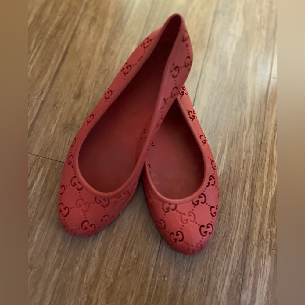 Gucci GG Signature Rubber Ballet Flats